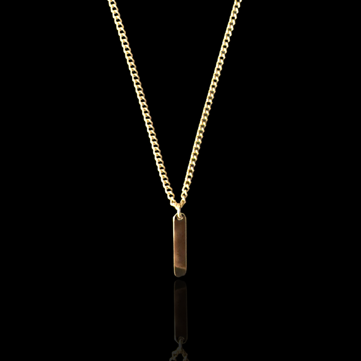 Minimal Bar Pendant - Gold