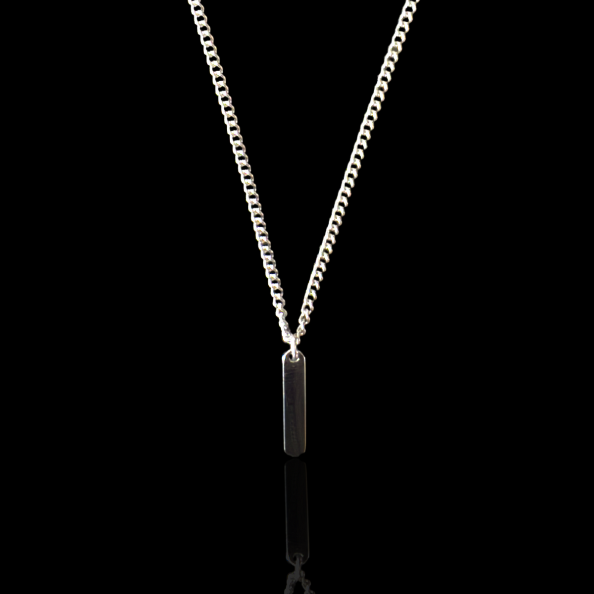 Minimal Bar Pendant - Silver