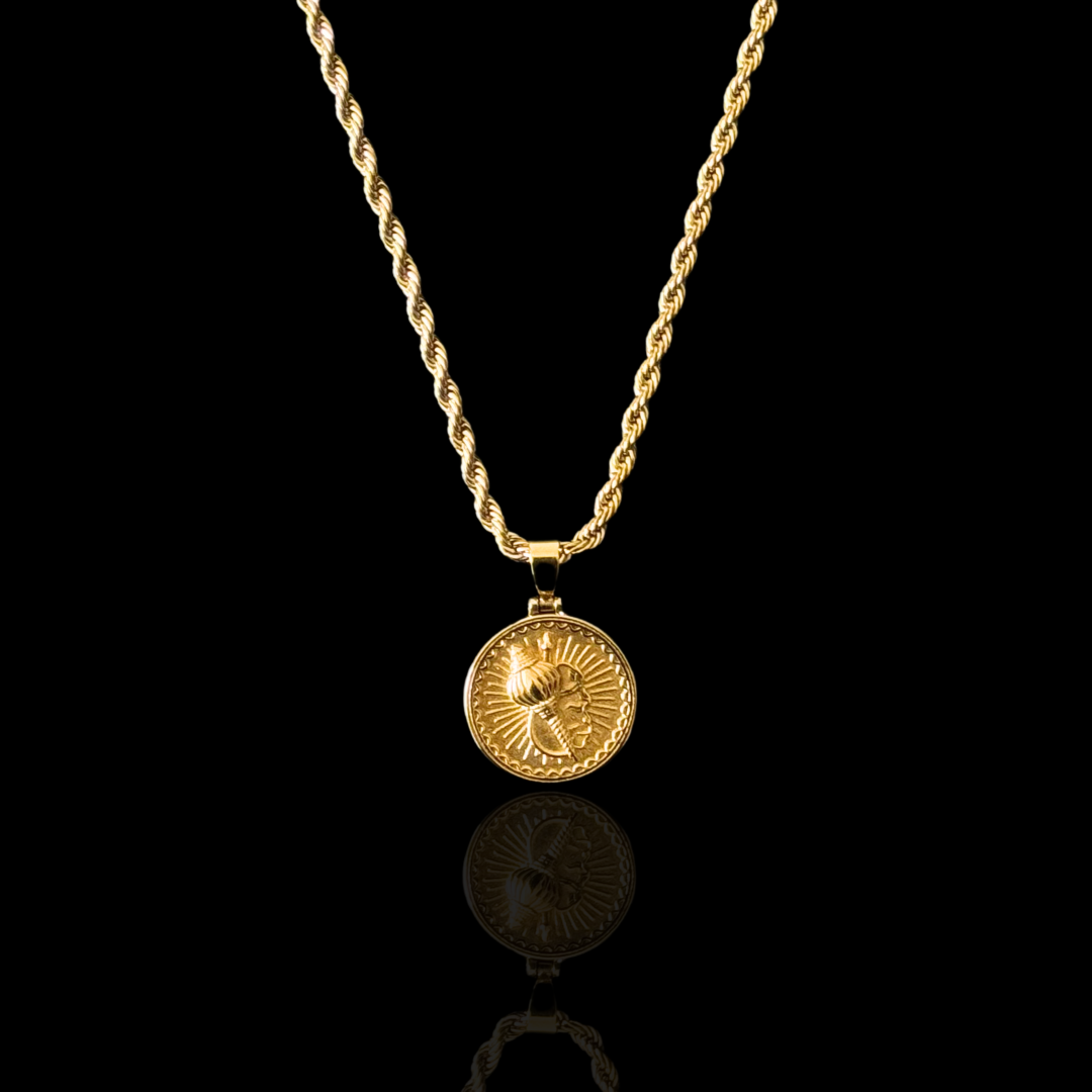 Hanuman Gada Pendant - Gold