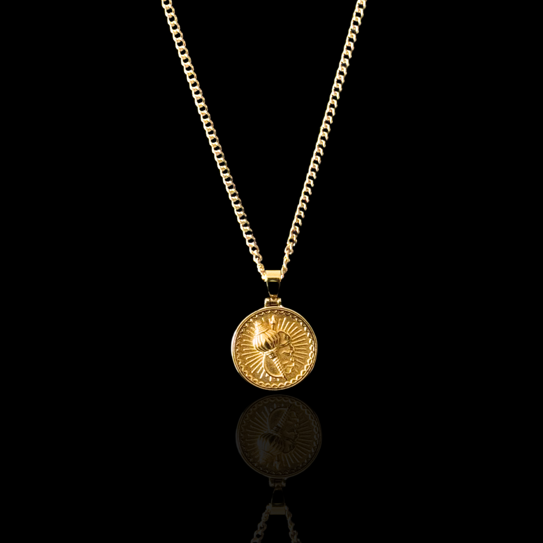 Hanuman Gada Pendant - Gold