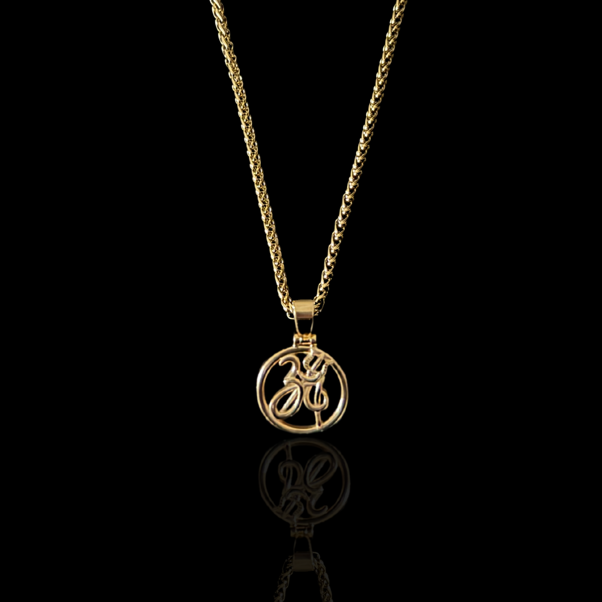 Om x Trishul Fusion Pendant - Gold