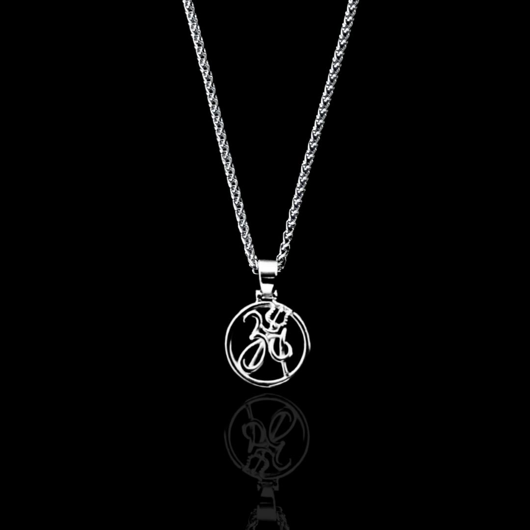 Om x Trishul Fusion Pendant - Silver