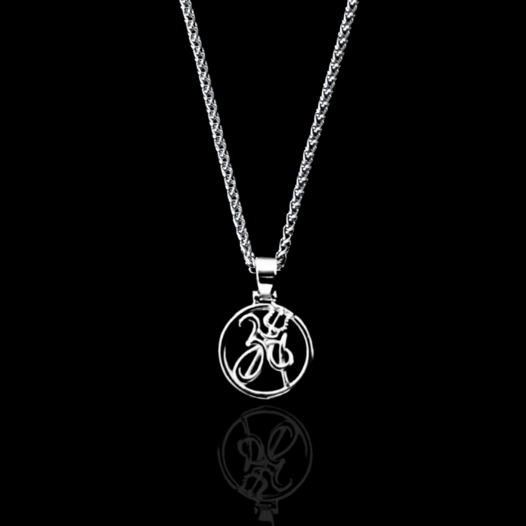 Om x Trishul Fusion Pendant - Silver