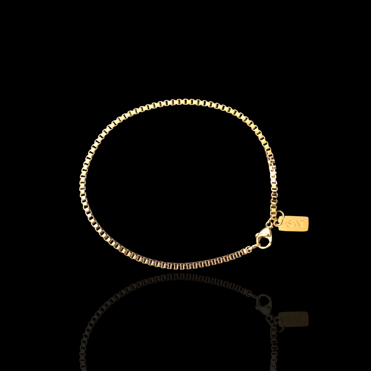Signature Square Box Bracelet - Gold