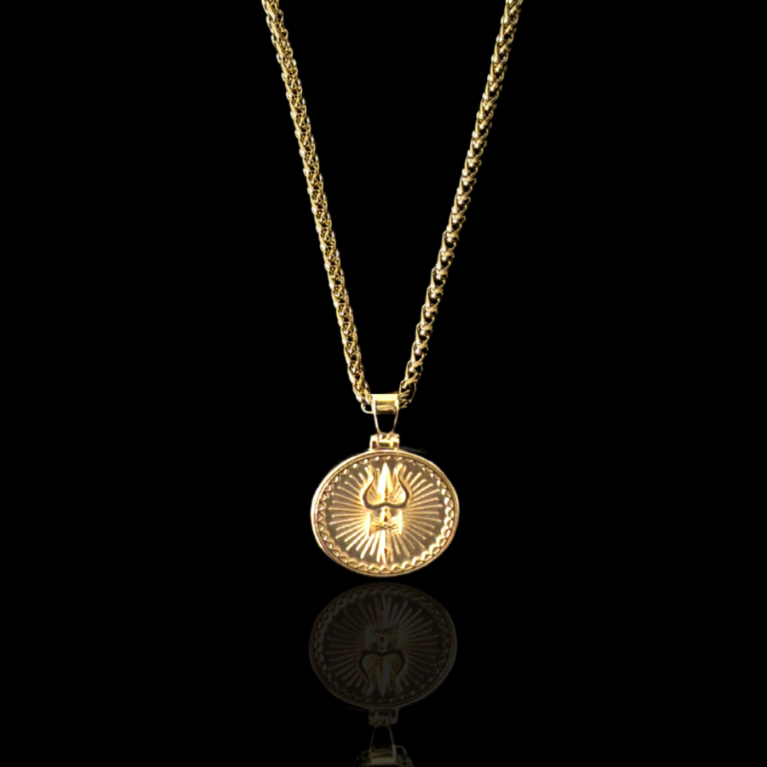 Shiv Trishul: Legacy Edition Pendant - Gold