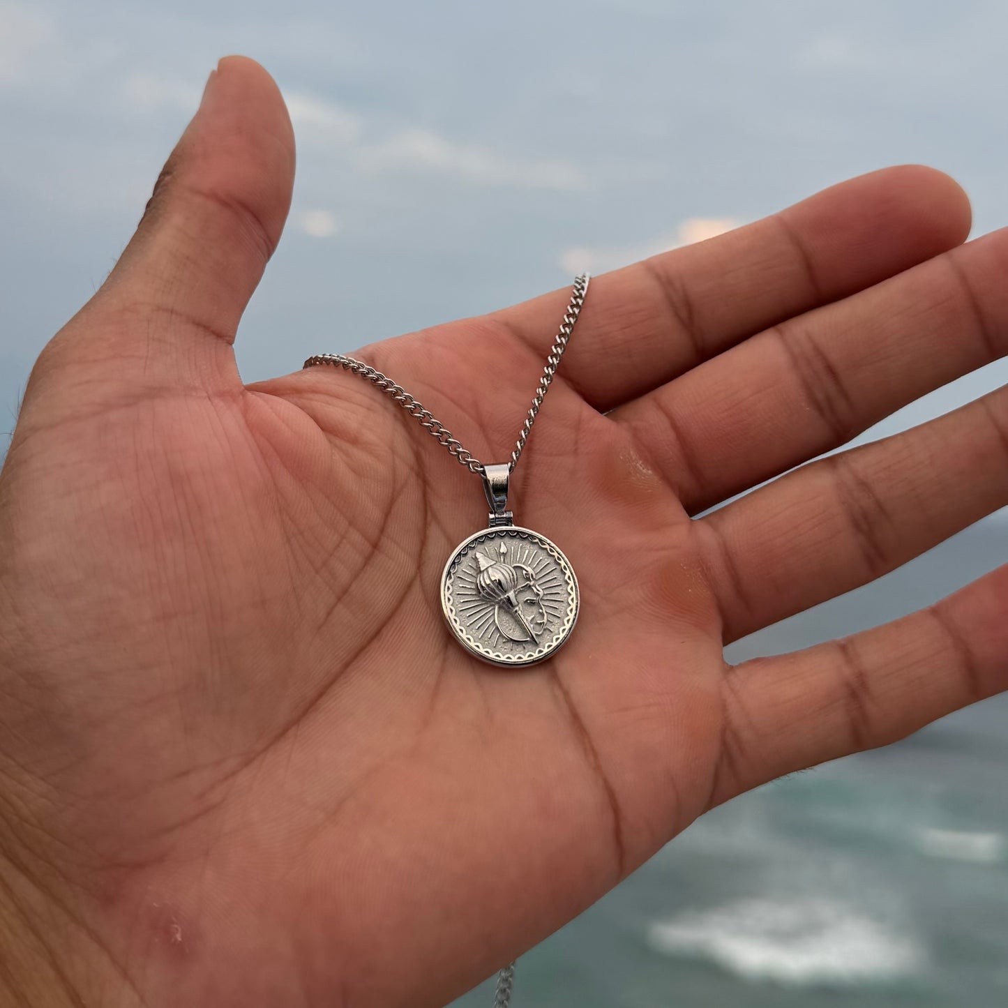 Hanuman Gada Pendant - Silver