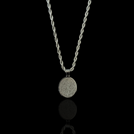 Ayatul Kursi Oval Pendant - Silver