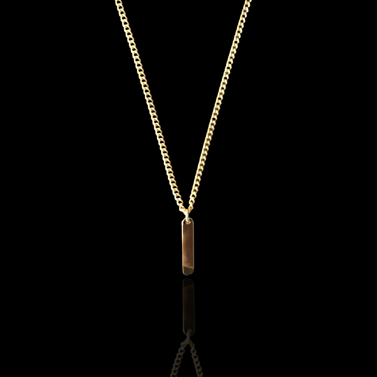 Minimal Bar Pendant - Gold