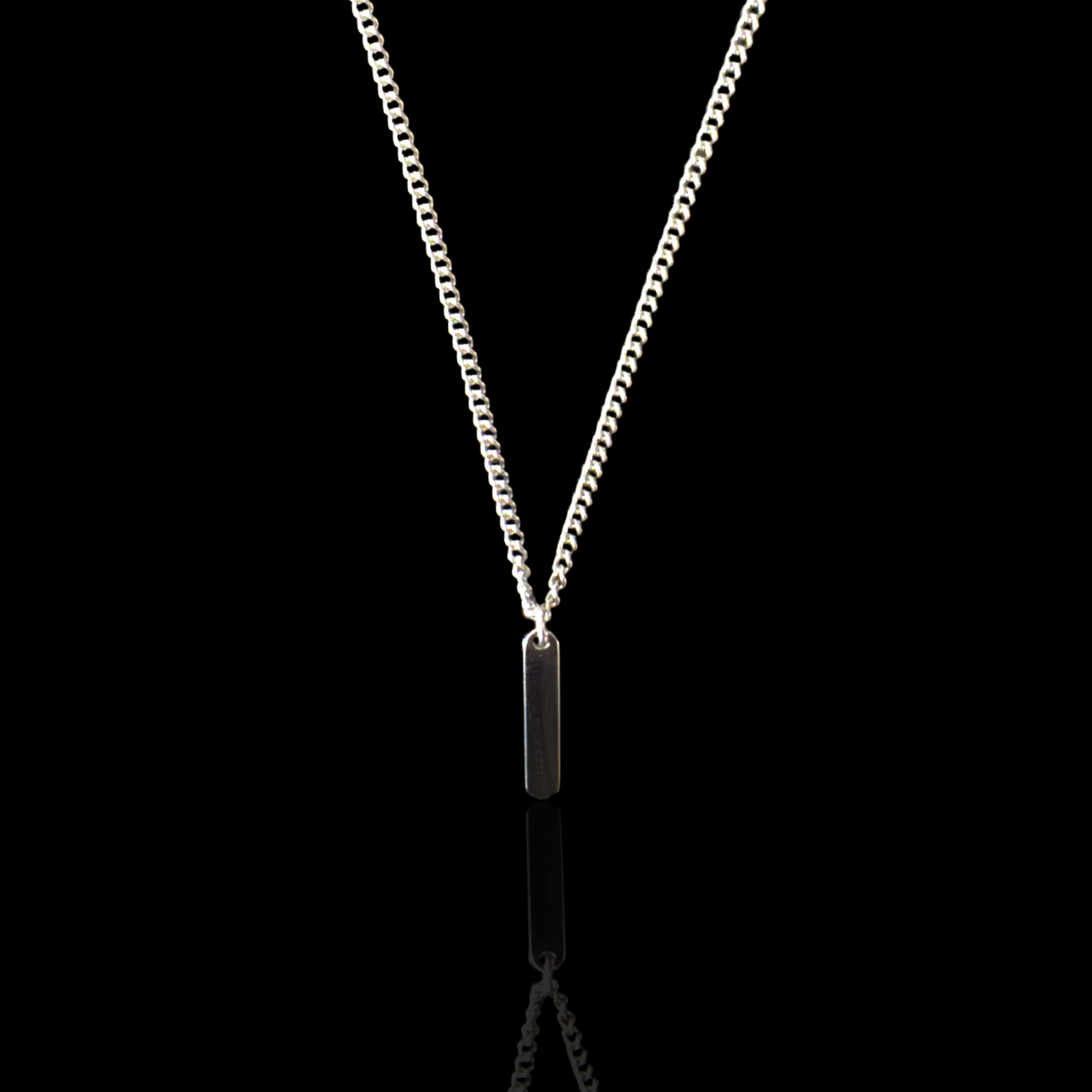 Minimal Bar Pendant - Silver