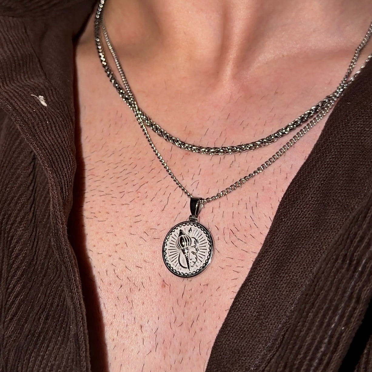 Hanuman Gada Pendant - Silver