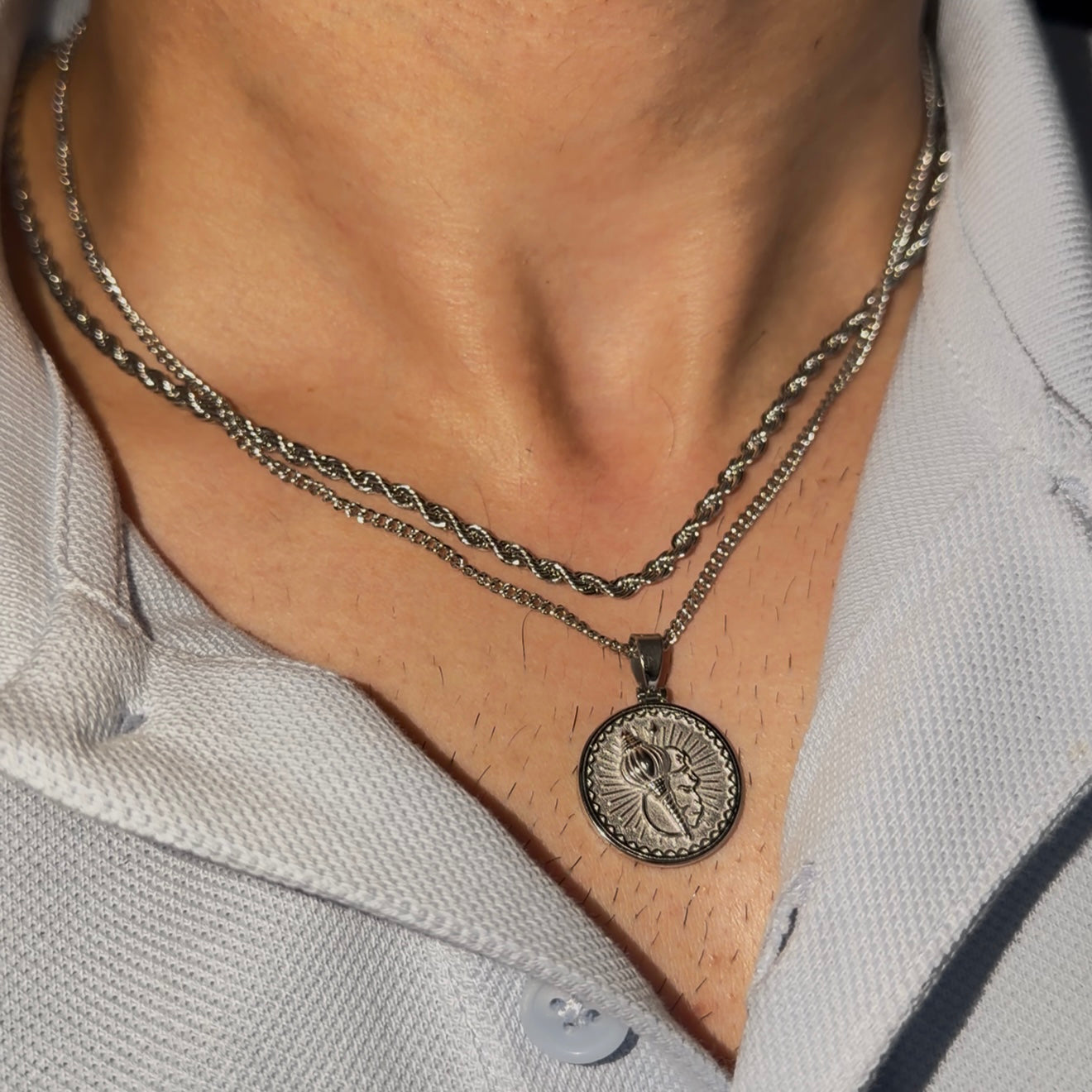 Hanuman Gada Pendant - Silver