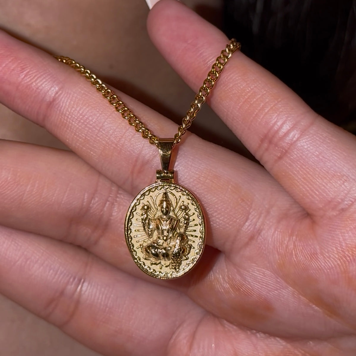 Lakshmi Abundance Pendant – Gold