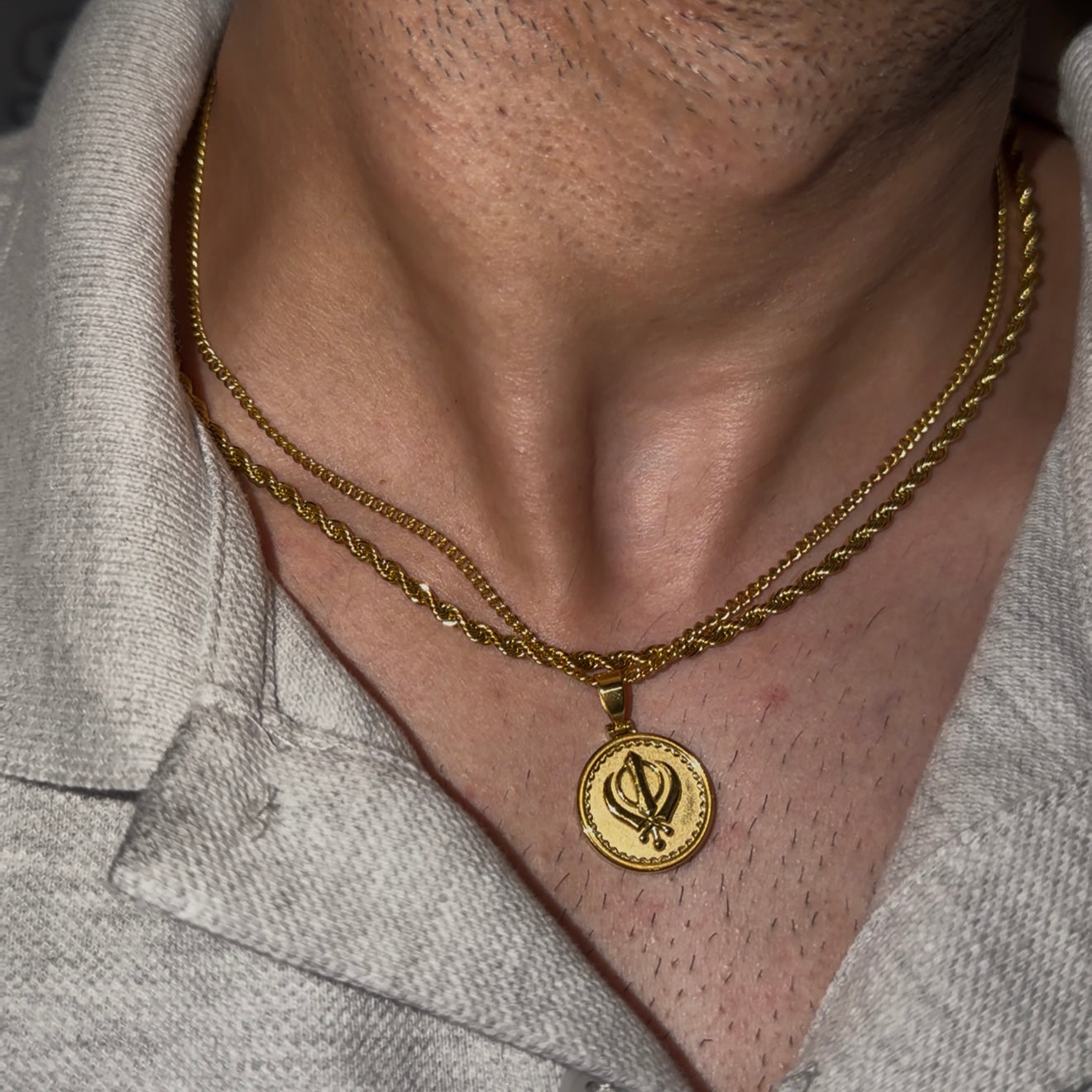 Legacy of the Khalsa, Sikh Khanda Pendant - Gold [NEW]