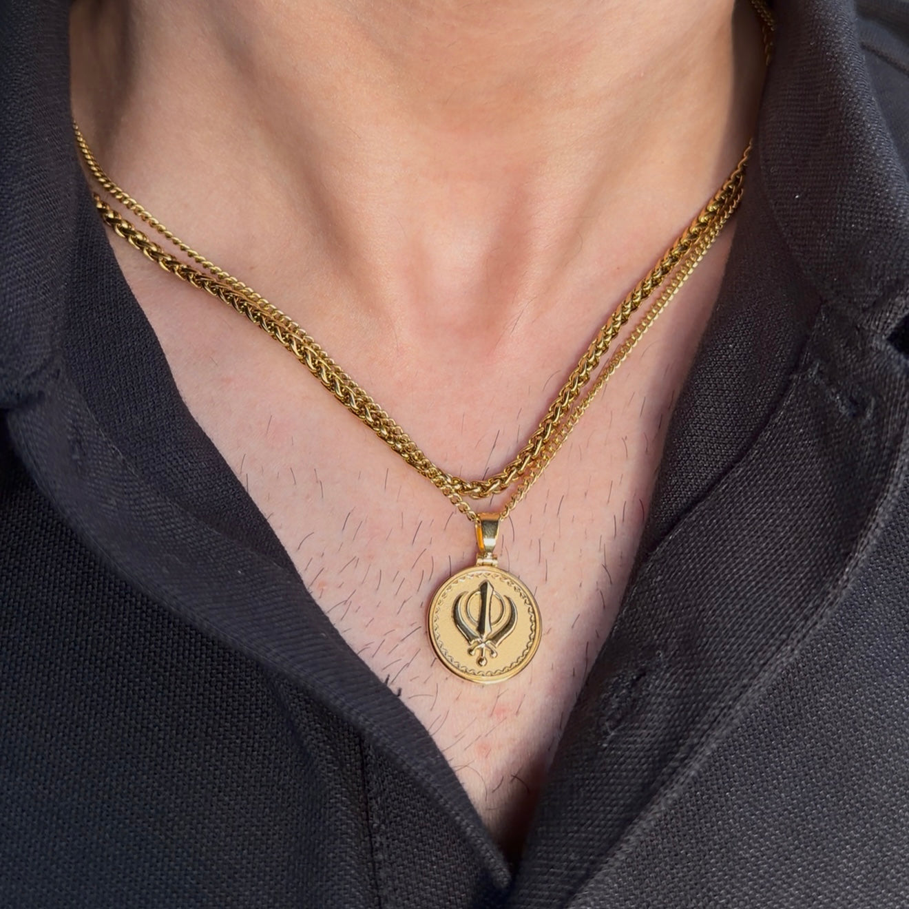 Legacy of the Khalsa, Sikh Khanda Pendant - Gold [NEW]