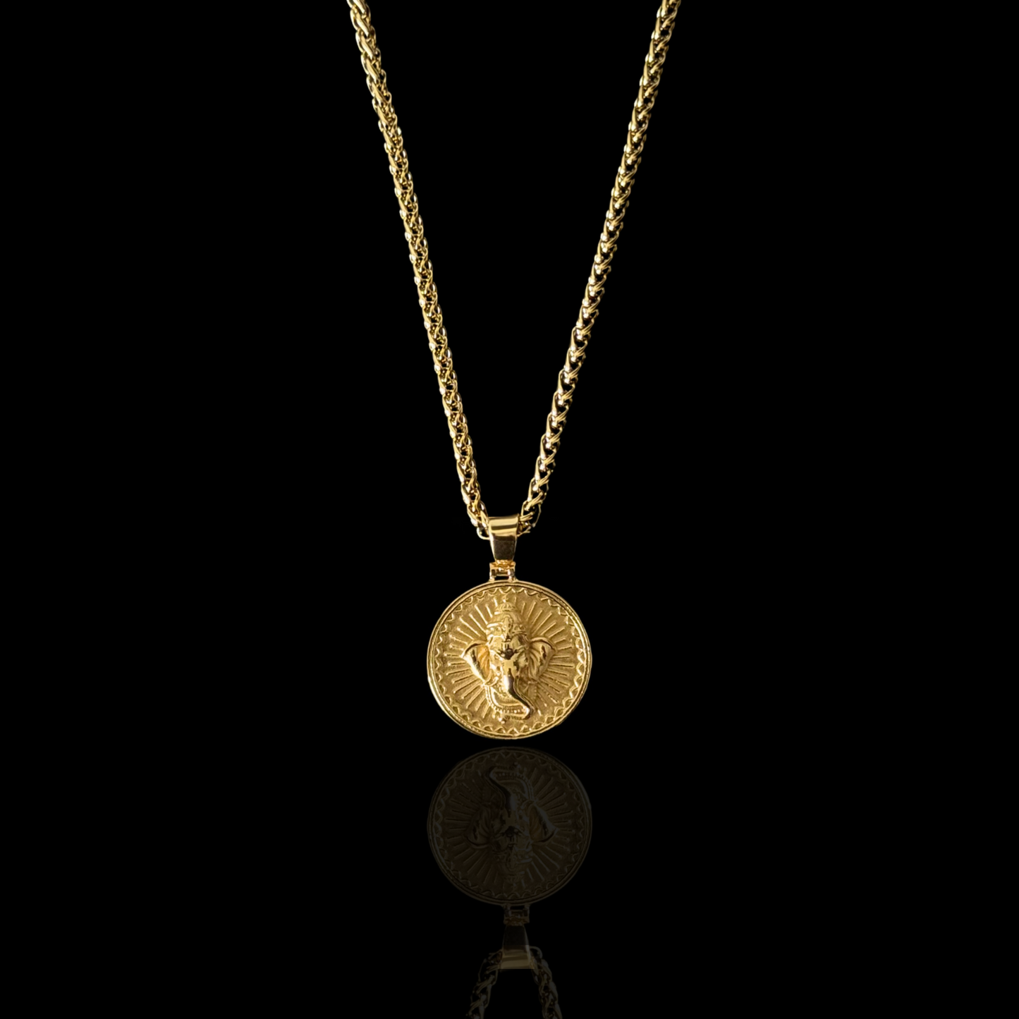 Remover of Obstacles, Ganesh Pendent - Gold