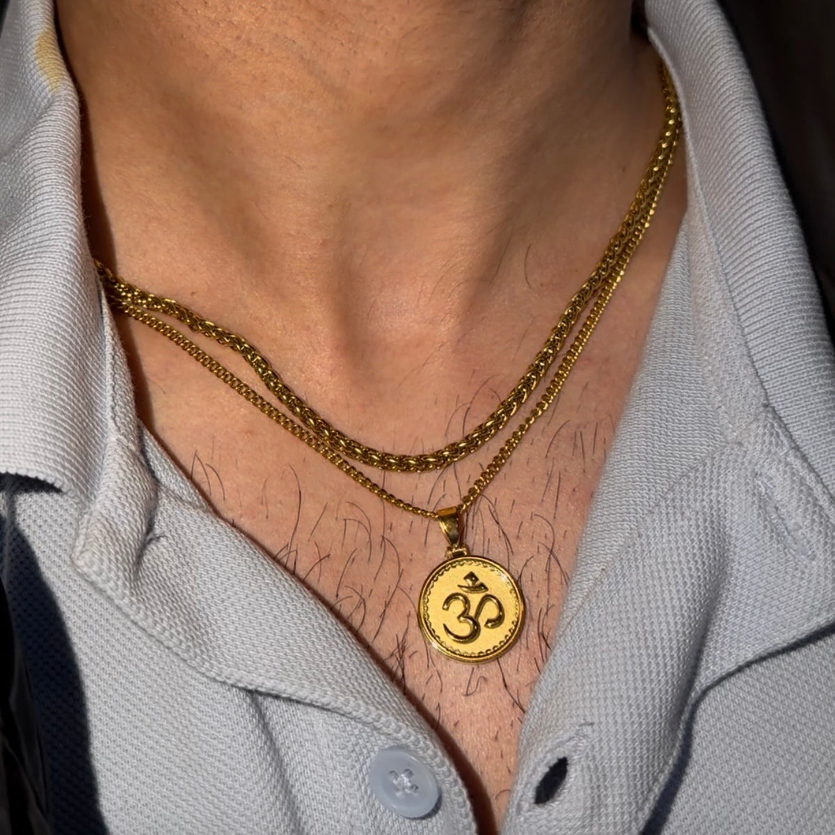 The Eternal Symbol, Hindu Om Pendant - Gold [NEW]