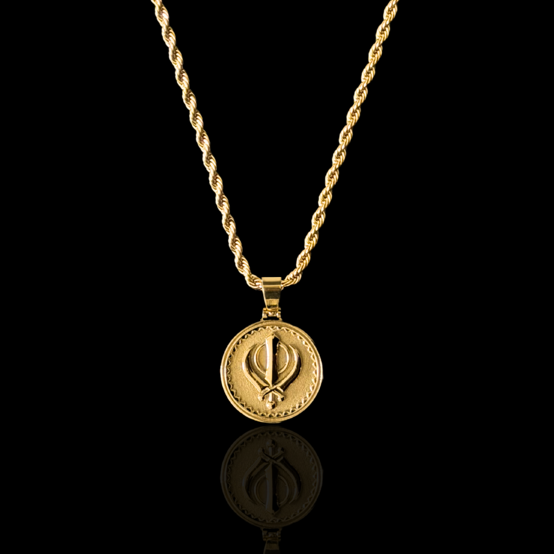 Legacy of the Khalsa, Sikh Khanda Pendant - Gold [NEW]
