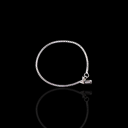 Square Box Chain Bracelet - Silver